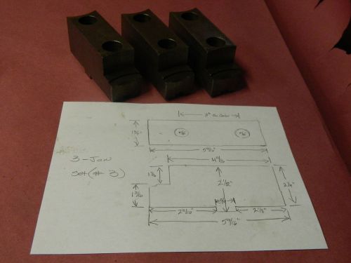 Lathe 3 Jaw Chuck Replacement Spare Jaw Set LOT # 3