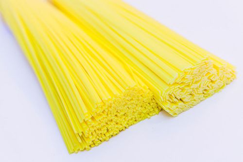 HDPE plastic welding rods PEHD triangle &amp;flat strips yellow weld sticks 35pcs