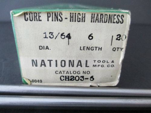 9--- 13/64&#034;dia. x 6&#034; long core pins. (nat&#039;l #ch203-6) for sale