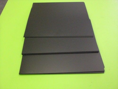 BLACK STYRENE POLYSTYRENE PLASTIC SHEET 6&#034; X 6&#034; X .030 PACK OF 10