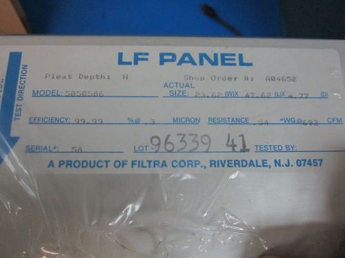 Filtra 48&#034; x 24&#034; x 5&#034; 5050586 99.99% Efficiency Clean Room Air Filter