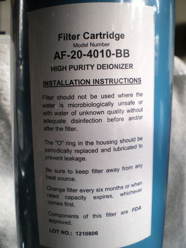 Aries af-20-4010-bb 20&#034; big blue di water filter 4 pack for sale