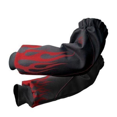 BLACK STALLION BSX? Reinforced FR Sleeves - Black w/Red Flames