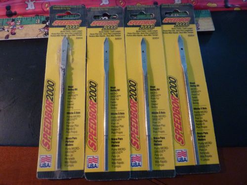 Irwin speedbor 2000 wood boring drill bit micro-groove 1/4&#034; 88804 lot of 4 for sale