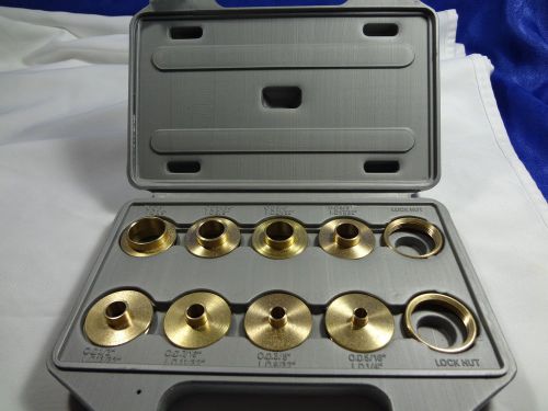 Shopfox shop fox brass guide bushing set in case looks mint for sale