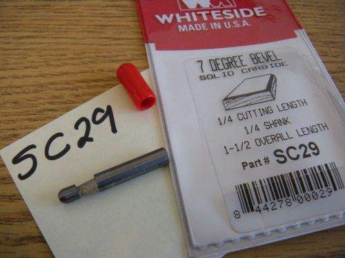 Whiteside router bit, #sc29, 1/4&#034;diameter, solid carbide, 7 degree bevel bit for sale