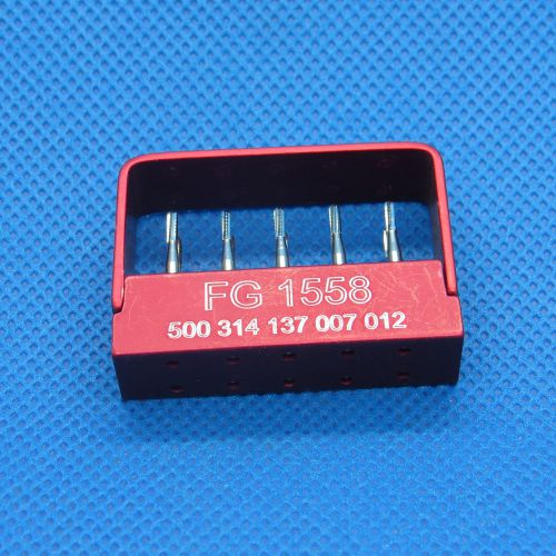 10PCS SBT Dental Carbide burs FG 1558# For High speed Handpiece with Bur Block