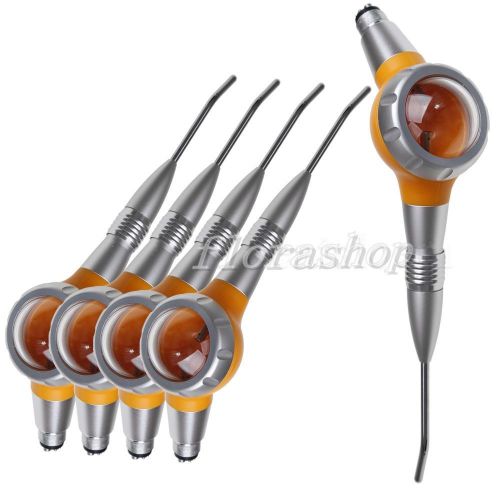 5X Dental Air Prophy Polisher Handpiece w/ Nozzles 4 Hole Air Flow Jet