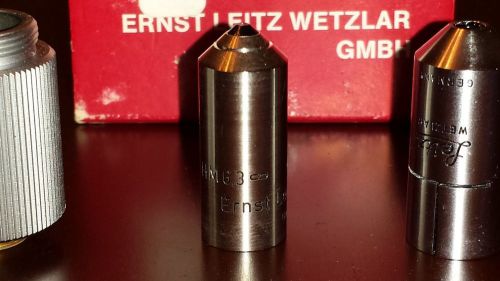 In-box ernst leitz wetzlar hm 6.3 40x a 0.70 microscope objective lens &amp; cover for sale