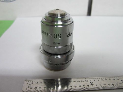 MICROSCOPE PART OBJECTIVE LEITZ NPL 50X + DIC PRISM INFINITY OPTICS BIN#F2-29