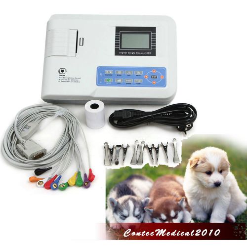 VET Single Channel 1CH ECG EKG electrocardiograph Gilding Snap Veterinary animal