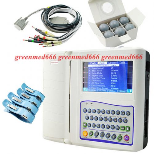 BID 5.7inch Digital 12-channel Electrocardiograph ECG/EKG MachineMonitor