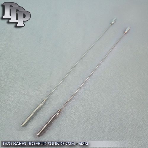 Two Pcs Bakes Rosebud Urethral Sounds 7MM &amp; 8MM