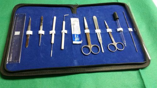 21 PCS BIOLOGY LAB ANATOMY MEDICAL STUDENT DISSECTING DISSECTION KIT W SCALPEL