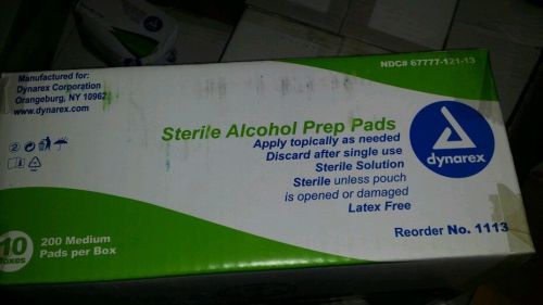 Dynarex Alcohol Prep Pad, Medium, Sterile, 2000/CS, Y-1113