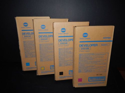 KONICA MINOLTA 6500/6501 SET OF 4 DEVELOPER CYMK GENUINE NIB