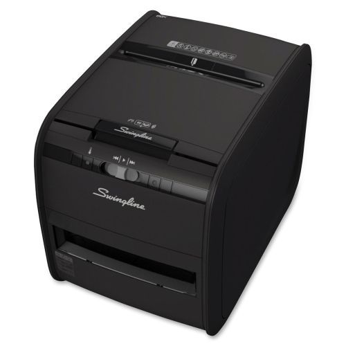 Swingline Stack-and-Shred Automatic Shredder - Cross Cut - 60 Per - 4 gal