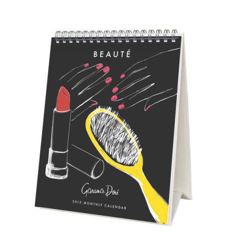 Rifle Paper Co. Spiral Bound Flip Monthly Desk Calendar - 2015 BEAUTE