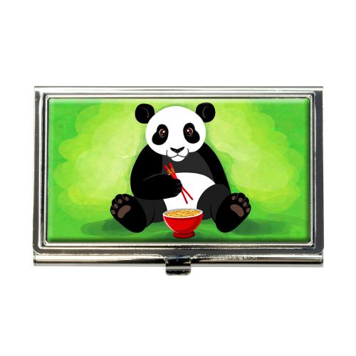 Panda Eating with Chopsticks Business Credit Card Holder Case