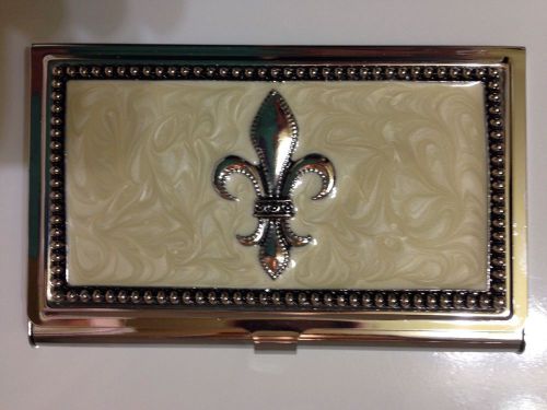 Fleur de Lis Business Card Case Holder