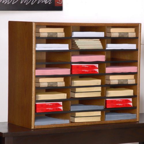 Concepts in Wood Compartment Literature Organizer Dry Oak