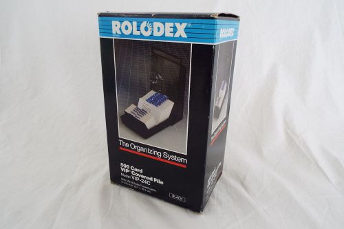 Vintage Rolodex Card Holder VIP-24C Blank Cards A - Z Cards Plastic Business NiB