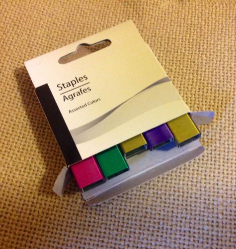 =LOT#L NEW BOX COLORED REG SIZE STAPLES CRAFTS HOME OFFICE TEACHERS WORK SCHOOL