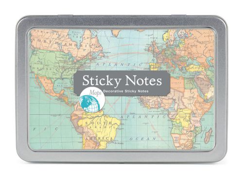 Cavallini &amp; Co. Vintage Maps Sticky Note Pad Set/ Decorative Post its