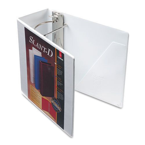 SuperStrength ClearVue Locking Slant-D Ring Binder, 5&#034;, White