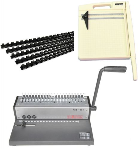 New Heavy Duty Cerlox Comb Binding Machine,Comb Cerlox Binder,Cutter+FREE Combs