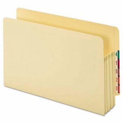 Globe-weis Standard File Pocket, End Tab, Manila, 3 1/2&#034; Exp., Legal (GLW66124)