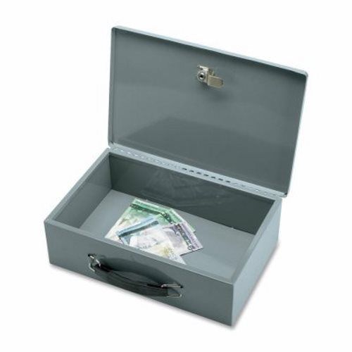 Sparco Security Chest,w/2 Keys,Steel,12-3/4&#034;x8-1/4&#034;x3-3/4&#034;,Gray (SPR15502)