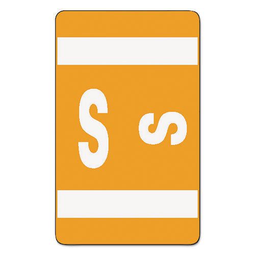 Alpha-z color-coded second letter labels, letter s, orange, 100/pack for sale