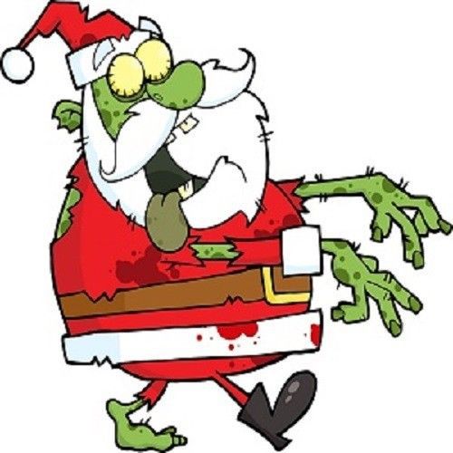 30 Custom Santa Zombie Personalized Address Labels