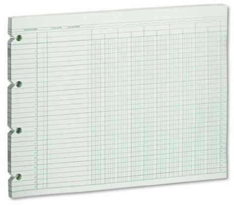 Green Umnar Ruled Ledger Paper Umns Lines Per Page 9.25 X 11.88- Wljg1010a