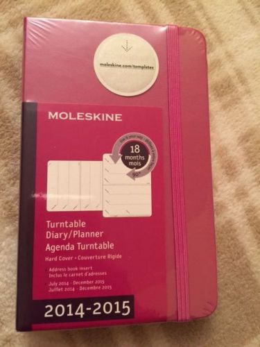 NEW 2015 Moleskine PINK Pocket Turntable Diary Planner 18 Months Hard SEALED