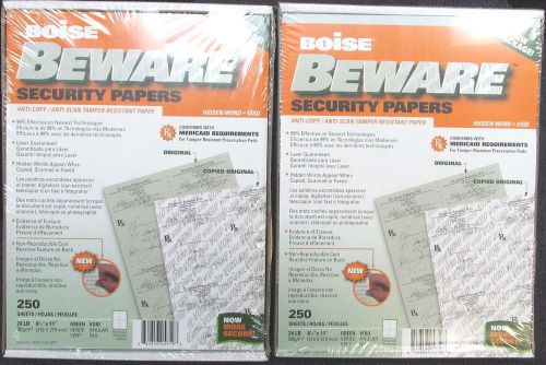 Boise beware security papers-500 sheets-green-void for sale