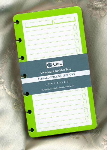 Levenger - Vivacious Checklist Pad Trio COMPACT  Paper- for all CIRCA Notebooks