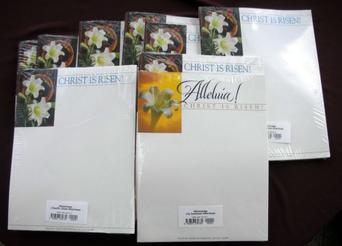 EASTER Letterhead RELIGIOUS CHRISTIAN  Alleluia Christ is Risen 9 pkgs  NEW