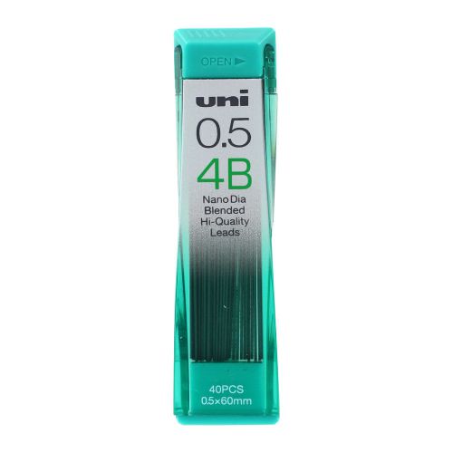 Uni-ball nano lead mechanical pencil lead refills 0.5mm 3h black lead 40/pack for sale