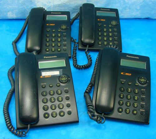 Lot 4 Panasonic Caller ID Integrated Feature Corded Telephone Black KX-TSC11B