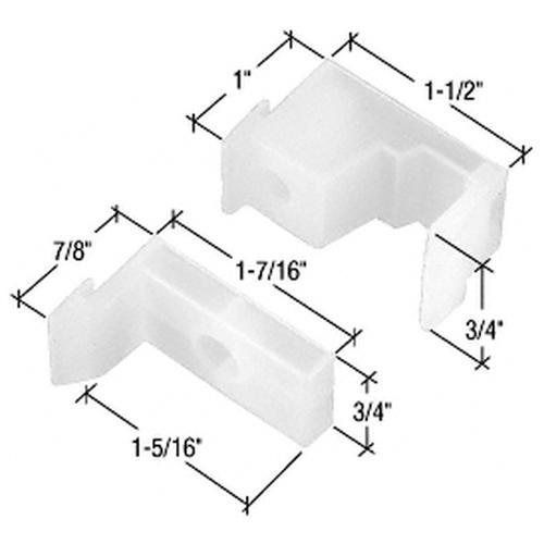 CRL 1-1/2&#034; Sliding Shower Door Jamb Guide and Bumper Set M6218