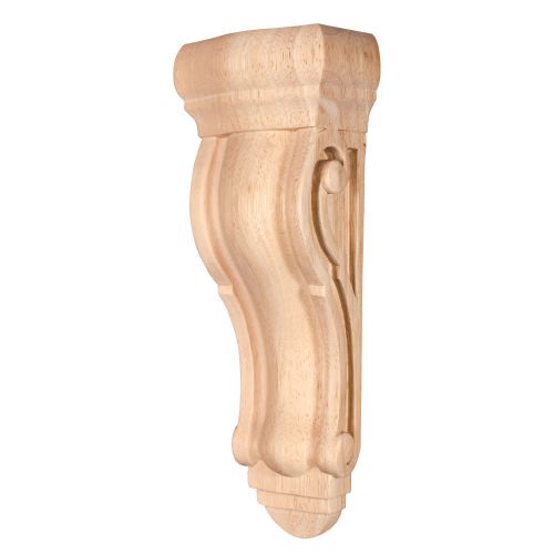 Bar Bracket Rounded Corbel 3-5/8&#034; x 2-1/2&#034; x10&#034;   Rubberwood CORQ-4RW