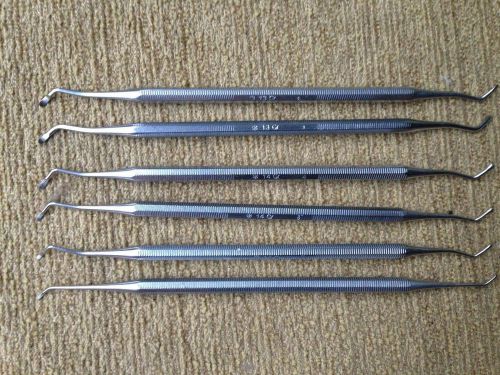 6pcs Bone Curettes Dental Extraction Surgery Instruments high quality on slaes