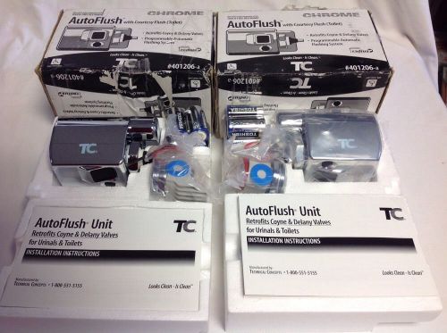 Rubbermaid TC 401206a Autoflush Toilets Chrome Coyne &amp; Delany Valves Lot Of 2