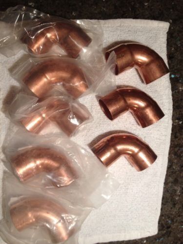 8 Piece Lot, 1-1/2&#034; x 1-1/2&#034; Copper Elbow 90 Degree Plumbing Fitting CxC