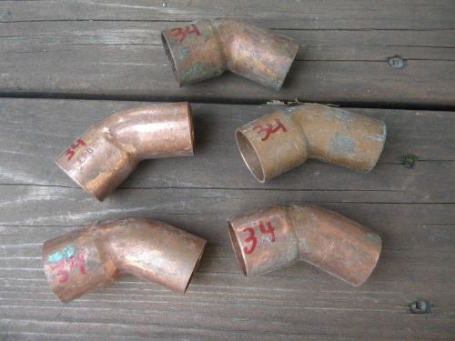 5 pieces 1&#034;  Copper Steet 45