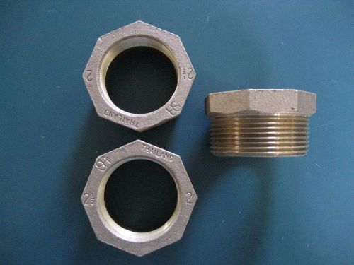 2 x 2-1/2&#034; Red Brass Bushing Auction for THREE bushings