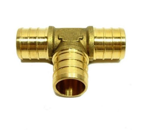 Pex 3/4&#034; x 3/4&#034; x 3/4&#034; tee - brass crimp fitting for sale