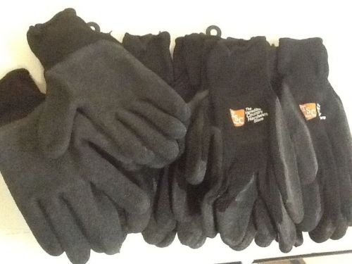 7 new pair winter lined sure grip xlarge rubber coated palm work gloves TSC glov